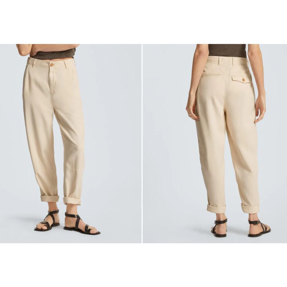 Everlane The Chino in Buttersoft Pants Cream Color Size 2